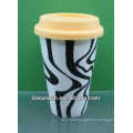 hot sale!!! 300ml lovely wholesale ceramic travel mug